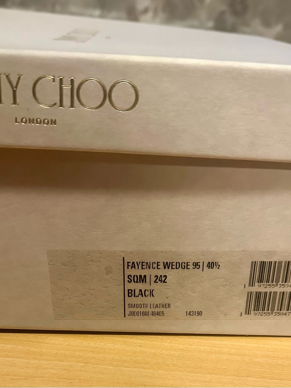 Jimmy Choo Black Leather Cork Platform Sandals with Gold Button 40.5 - Picture 4 of 5